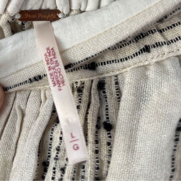 Free People Once Upon Yarn Dye Pants Size Large Breezy Cotton - Picture 4 of 4